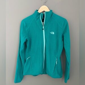 Women's The North Face full-zip fleece jacket in a teal/green | Size M
